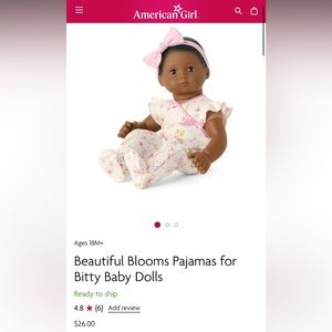 Bitty Baby Blooms Pajamas- Never Opened